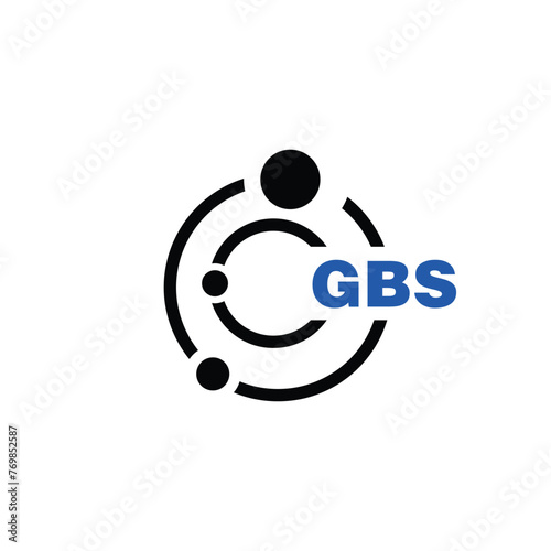 GBS letter logo design on white background. GBS logo. GBS creative initials letter Monogram logo icon concept. GBS letter design photo