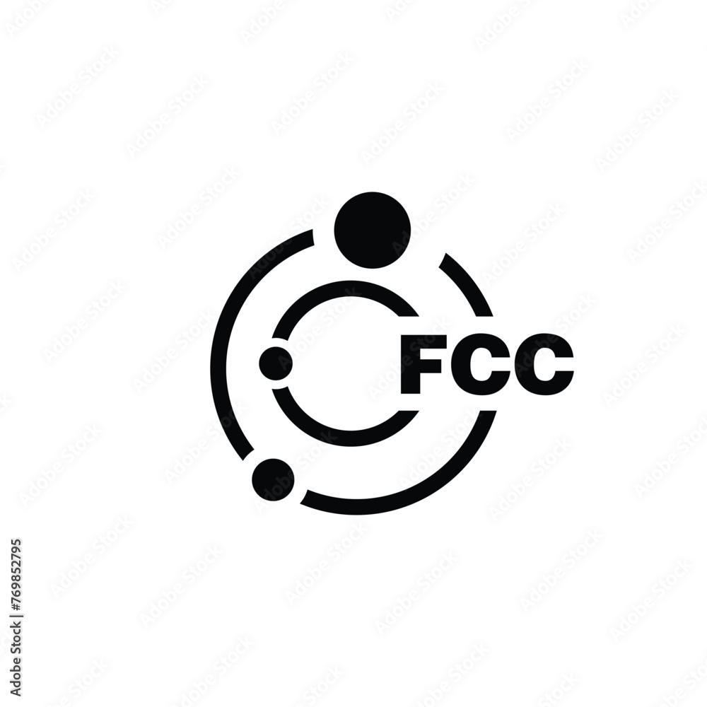FCC letter logo design on white background. FCC logo. FCC creative initials letter Monogram logo icon concept. FCC letter design