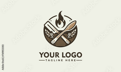 cooking logo Sketch style cooking lettering. For badges, labels, logo, bakery shop, grill, street festival, farmers market, country fair, shop, kitchen classes, cafe, food studio. Hand drawn vector photo