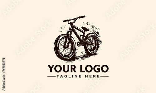 vector detailed bike logo template outdoor sport vintage logo template photo