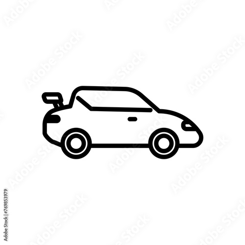 sports car icon vector in line style