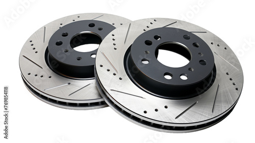 Solid Brake Rotors Beauty on transparent background.