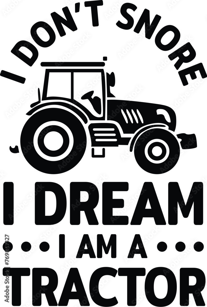 Funny Tractor Vector, Farm Quote Design, Funny Farm Illustration
