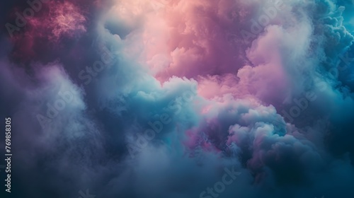 Vibrant Swirling Clouds of Colorful Ethereal Energy in Surreal Digital Composition