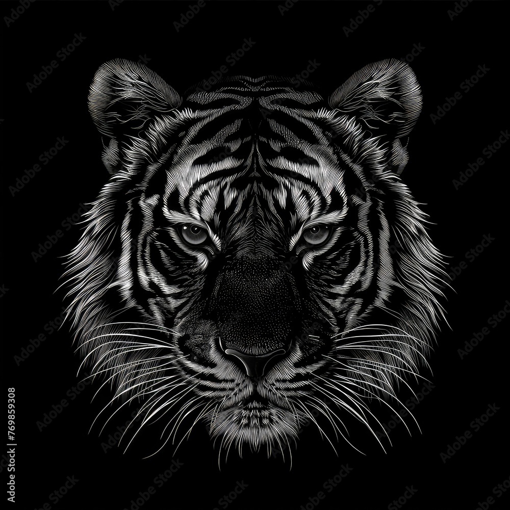 Majestic Tiger Vector Artwork