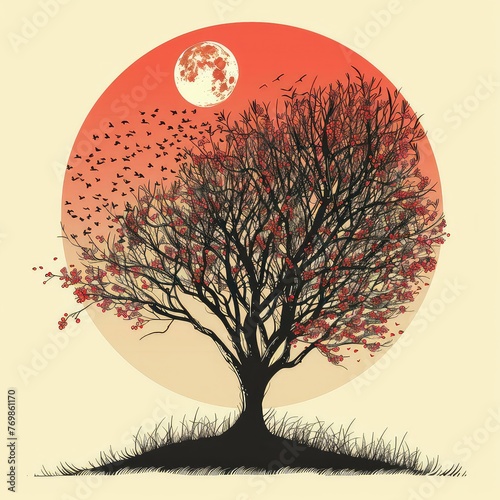 Majestic Tree Vector Illustration © TheLogoTip