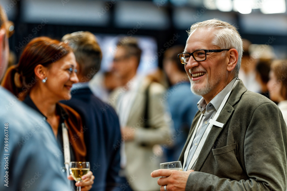 Senior executive networking at business events Senior executive networking at business events