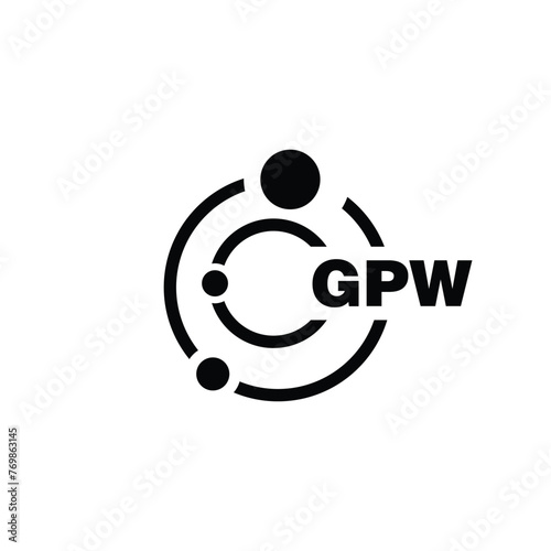 GPW letter logo design on white background. GPW logo. GPW creative initials letter Monogram logo icon concept. GPW letter design