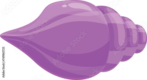 Violet conch icon cartoon vector. Sea colorful shell. Summer ocean food