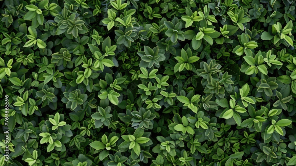a green leaves background, showcasing a top view of a vibrant plant wall with a nature leaf texture, perfect for garden or landscape decoration and wallpaper design. SEAMLESS PATTERN a green leaves background, showcasing a top view of a vibrant plant wall with a nature leaf texture, perfect for garden or landscape decoration and wallpaper design. SEAMLESS PATTERN