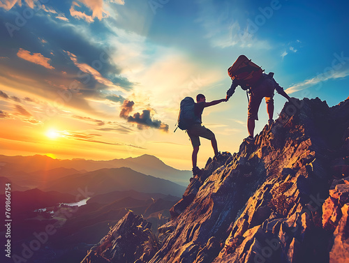 Teamwork Triumphs: Reaching the Peak Together