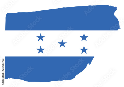 Honduras flag with palette knife paint brush strokes grunge texture design. Grunge brush stroke effect