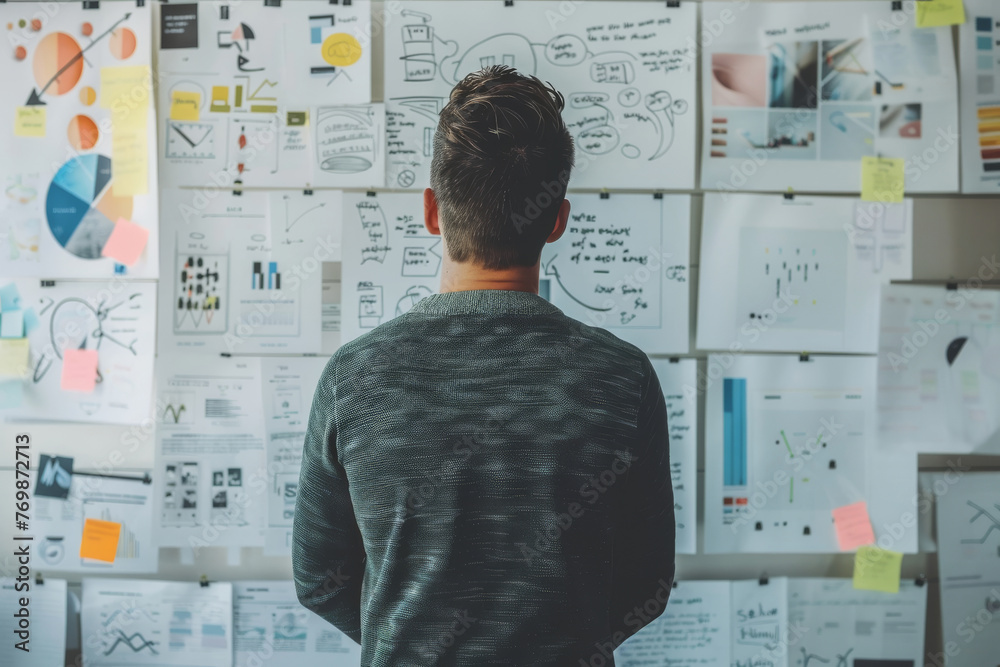 Businessman brainstorming innovative ideas on a whiteboard, creativity and strategic thinking in business. Businessman brainstorming innovative ideas on a whiteboard, creativity and strategic thinking in business.