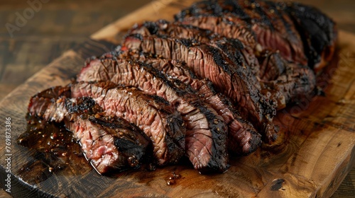  Juicy and tender grilled Tri-Tip steak, a delicious cut of beef - Food photography