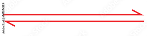 Red arrow pointing right. Arrow shape element. EPS 10