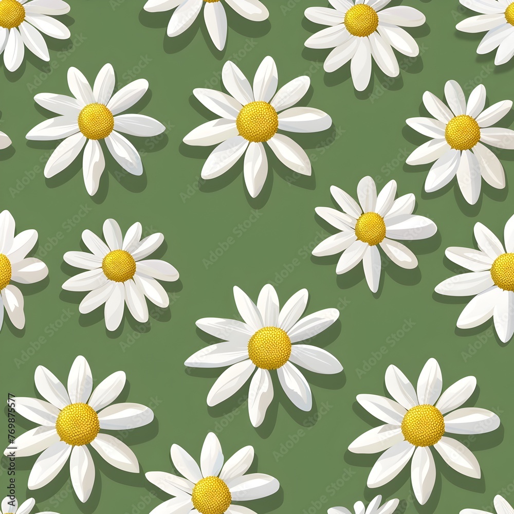 Fototapeta premium Fresh Daisy in Full Bloom A Testament to the Radiant Splendor of Nature