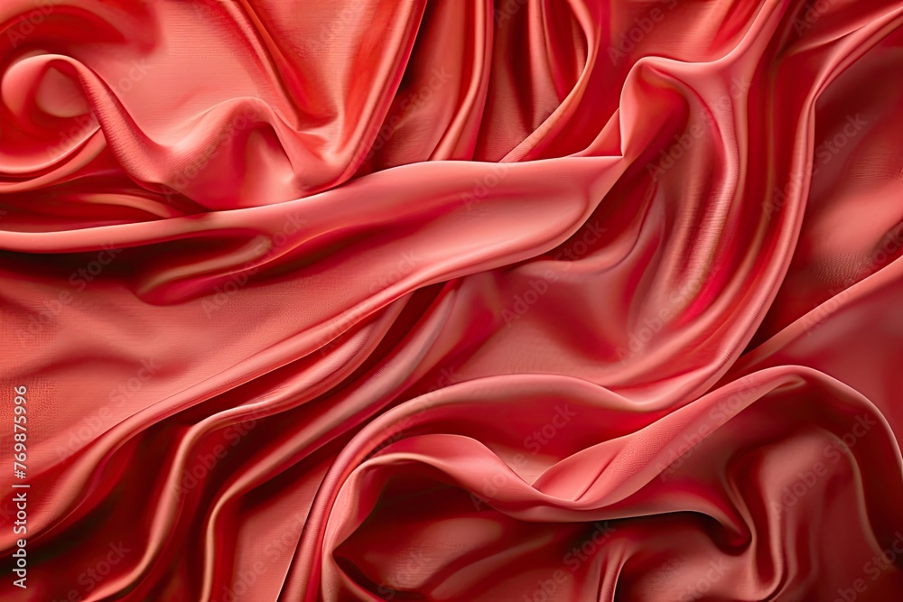 Red silk satin fold as a background Red silk satin fold as a background