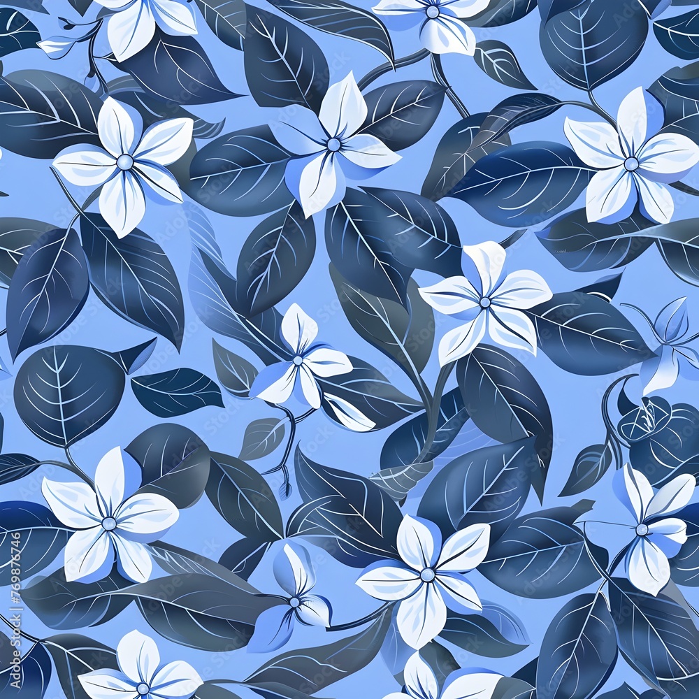 Fototapeta premium Vibrant Periwinkle Blossom A Radiant Display of Natures