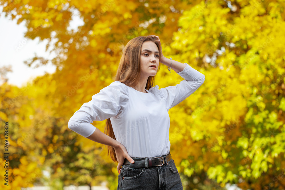 Portrait of a young beautiful girl