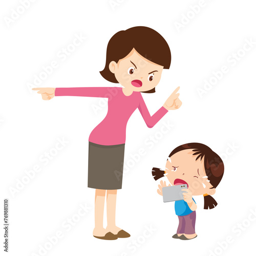 parent angry to kid addicted phone
