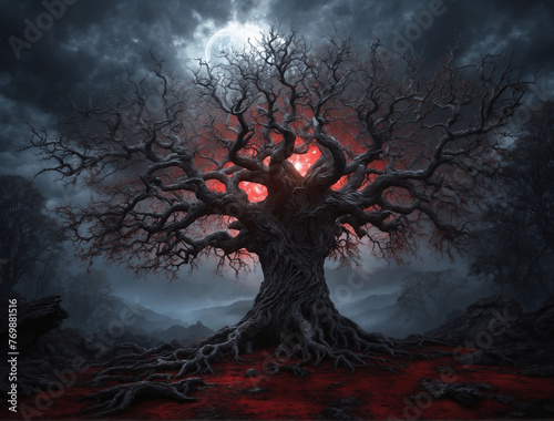 spooky halloween tree