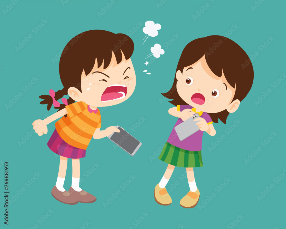 angry kid addicted mobile phone angry kid addicted mobile phone
