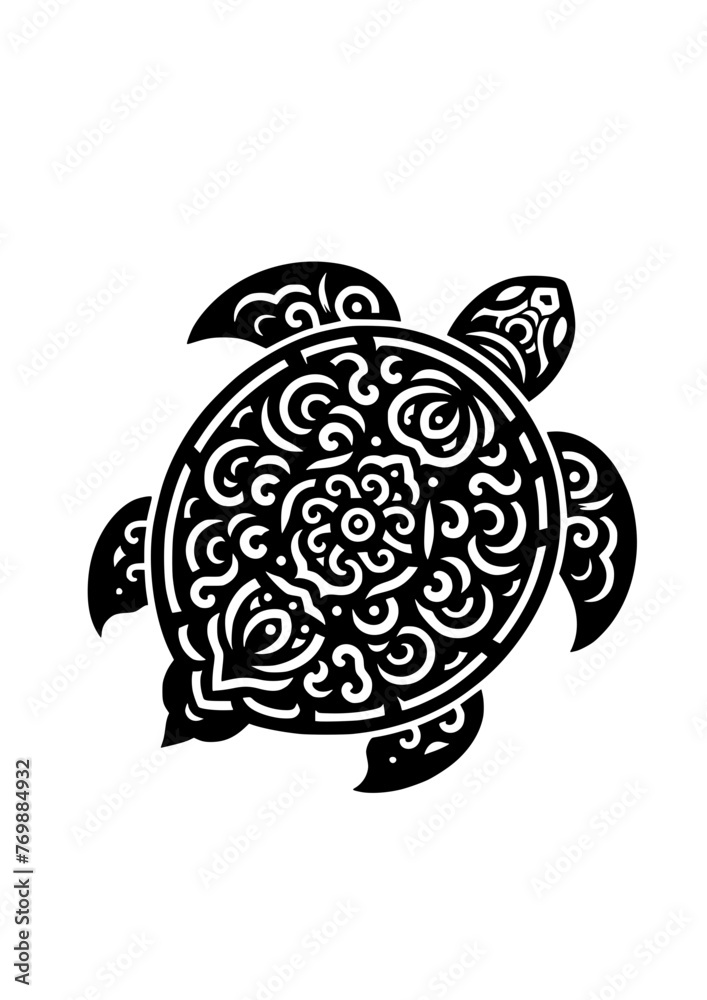 Fototapeta premium Turtle Mandala svg, Turtle svg, Mandala svg, Sea Turtle svg, Zentangle Turtle svg, Turtle Clipart, Turtle Cricut, Turtle Cutfile, Ocean svg