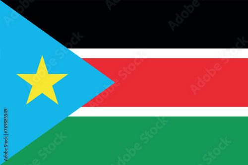 Free Download Flag of South Sudan. South Sudanese flag with star. State symbol of the Republic of South Sudan. - GFXLoad