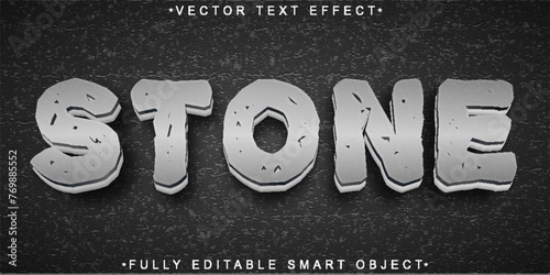 Stone Vector Fully Editable Smart Object Text Effect