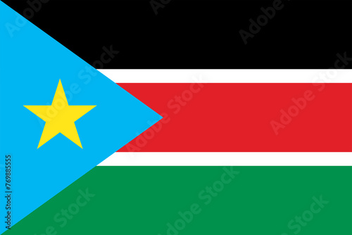 Flag of South Sudan. South Sudanese flag with star. State symbol of the Republic of South Sudan. Free Download Flag of South Sudan. South Sudanese flag with star. State symbol of the Republic of South Sudan. - GFXLoad