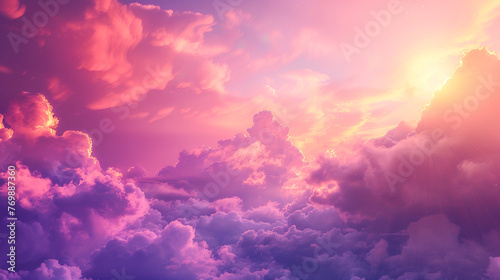 the sun sets clouds ablaze with color create a breathtaking background ideal for a banner
