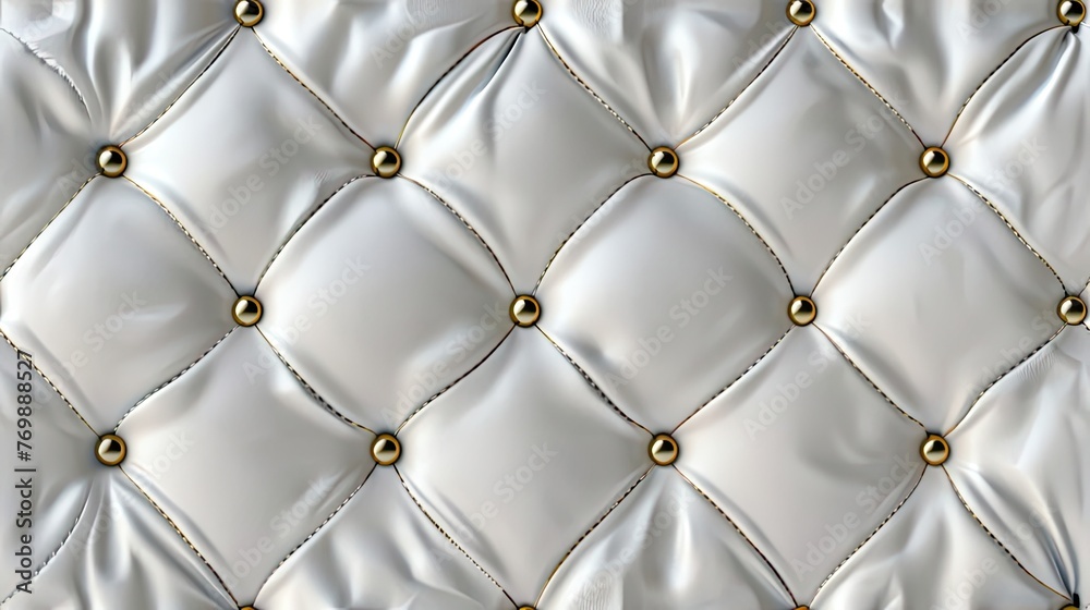 a white quilted leather background adorned with a diamond pattern, providing a sophisticated touch for interior design or fashion projects. SEAMLESS PATTERN a white quilted leather background adorned with a diamond pattern, providing a sophisticated touch for interior design or fashion projects. SEAMLESS PATTERN