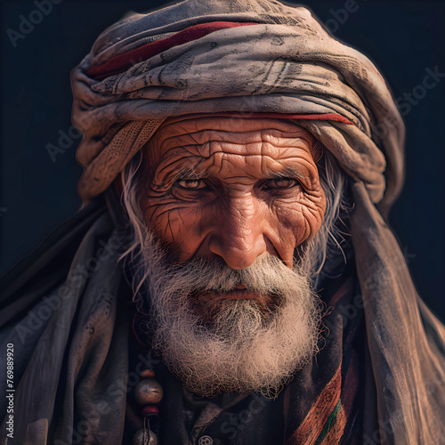 Berber old man portrait.