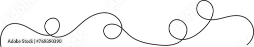 Squiggle line design element.  Curved line design photo
