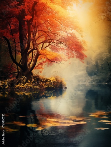 Autumn Background for Banner or Poster. Autumn Wallpaper.