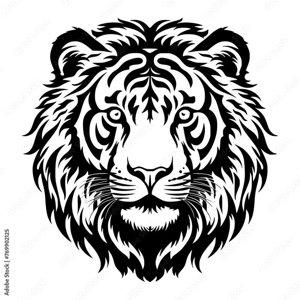 Obraz premium lion head vector