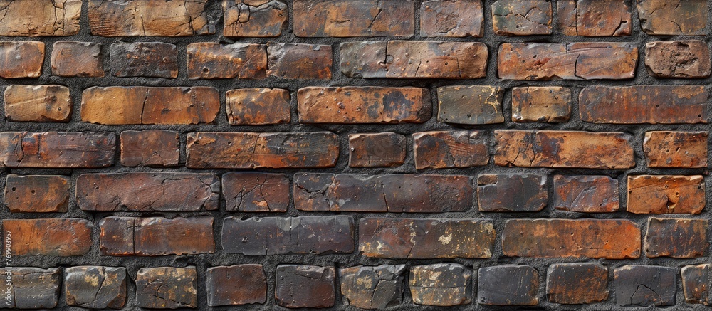 Weathered wall with textured bricks. Weathered wall with textured bricks.