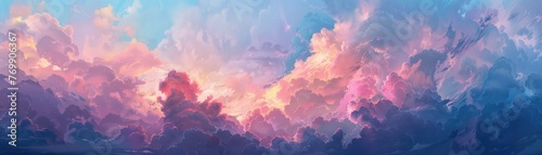 dreamy pastel cloud formation creating a soft