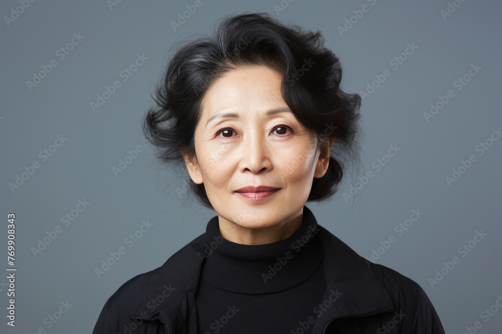 Elegant mature Asian woman with loose hair Elegant mature Asian woman with loose hair