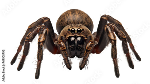 Ground Spider Closeup on transparent background