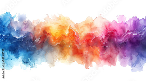 Abstract colorful rainbow color smoke illustration