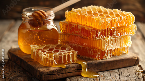 Honey In Jar Background