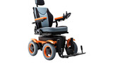 Modern Electric Wheelchair Design on transparent background.