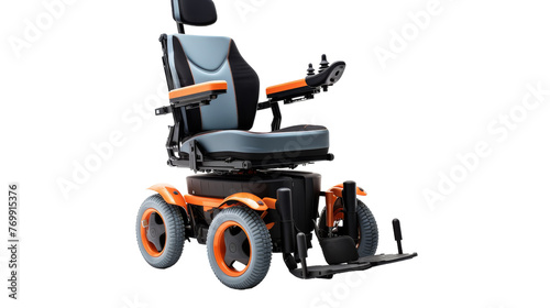 Modern Electric Wheelchair Design on transparent background.