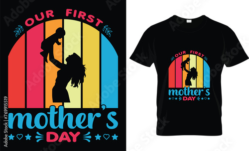 Our first mother's day t-shirt design template.