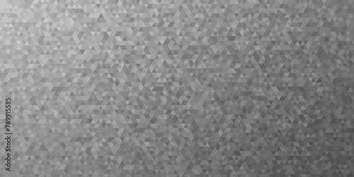 Abstract Isometric Triangle Low Poly Fractal Design Gray Gradient Mosaic Textured Background. For Interior design & Backdrop, Websites, Presentations, Brochures, Social Media Graphics.