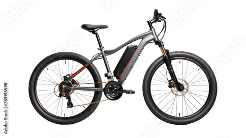 Modern Electric Bicycle Design on transparent background.