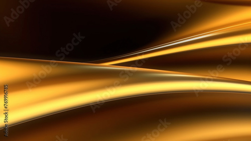 Abstract golden lines background with glow effect  
