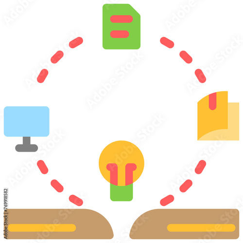 resource flat style icons