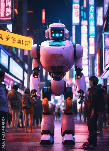 robot at night